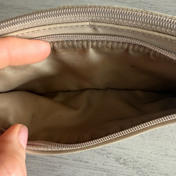 Coach Double Zip Wristlet | Signature C Jacquard | Cream & Beige - Picture 5 of 12